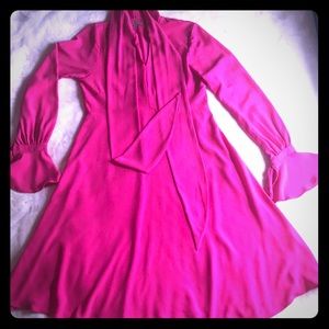 silk pink dress